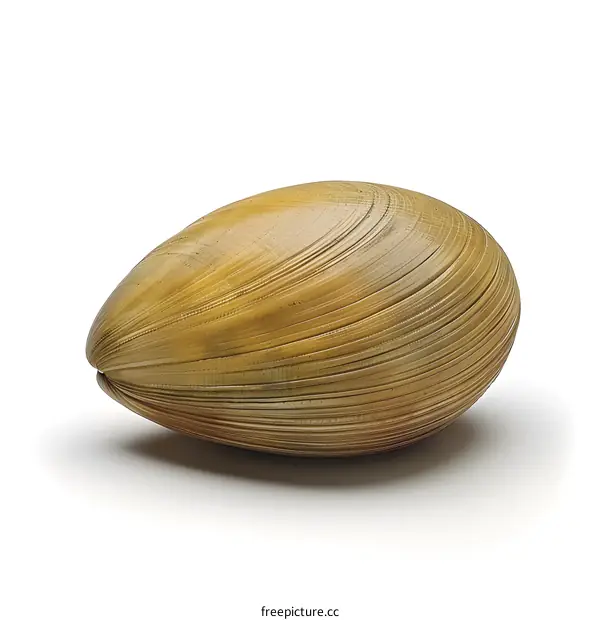 3D model of a clam shell on a white background