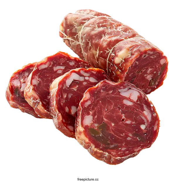 [Transparent Background PNG]Slices of delicious-looking sausage