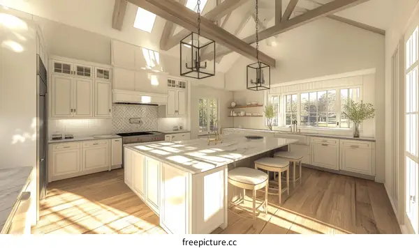 Modern Farmhouse Kitchen Design Illustration