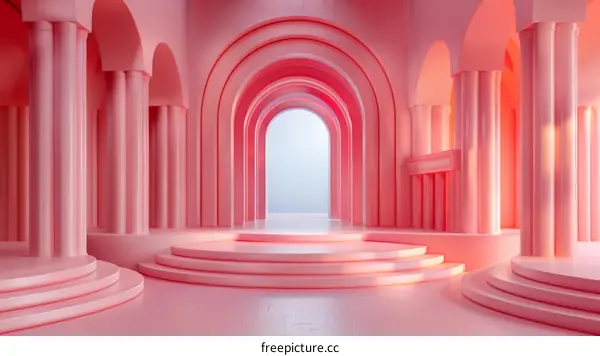 Pink Architectural Design for Product Showcase