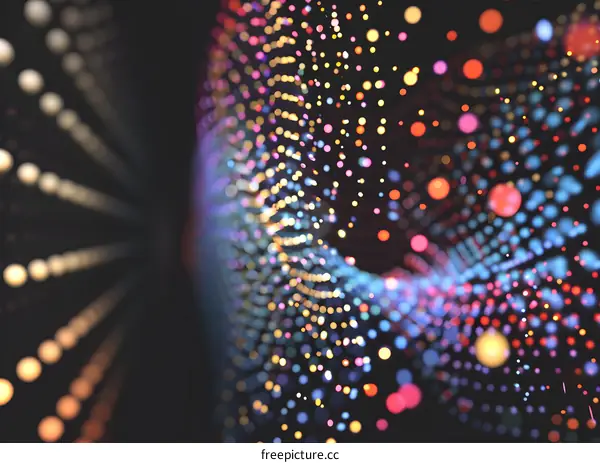Abstract Colorful Lights And Bokeh Background