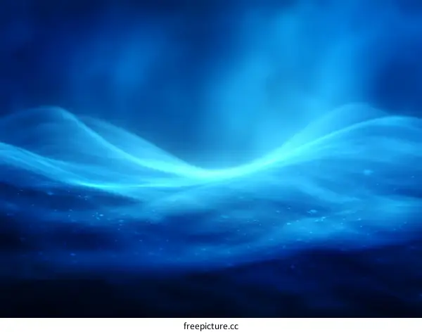 Abstract Blue Waves Background Design