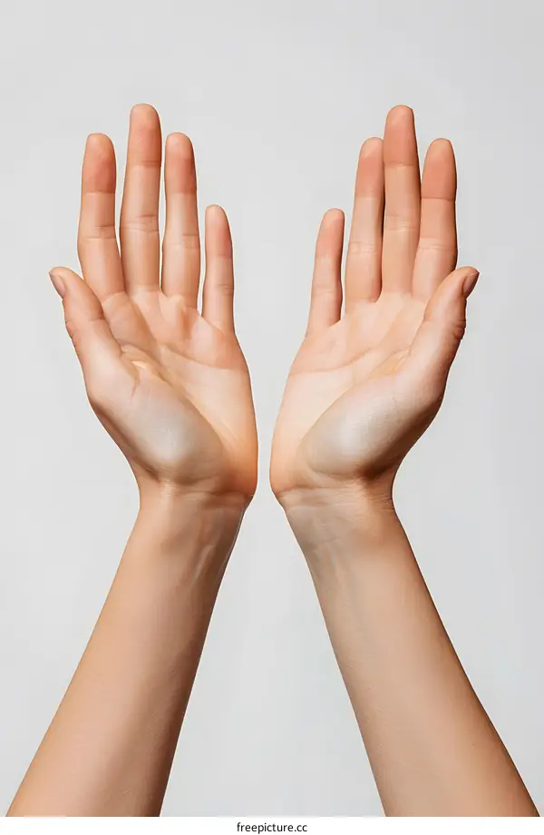 Two Hands Open and Raised