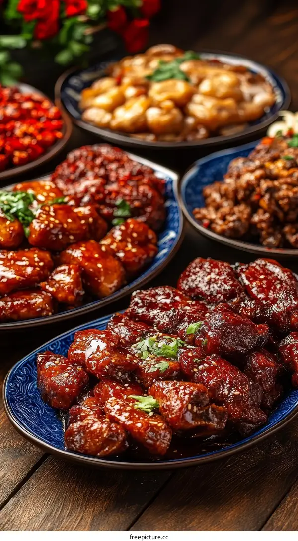 Delicious Chinese Food Platter