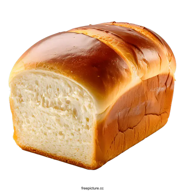 [Transparent Background PNG]Freshly Baked Loaf of White Bread