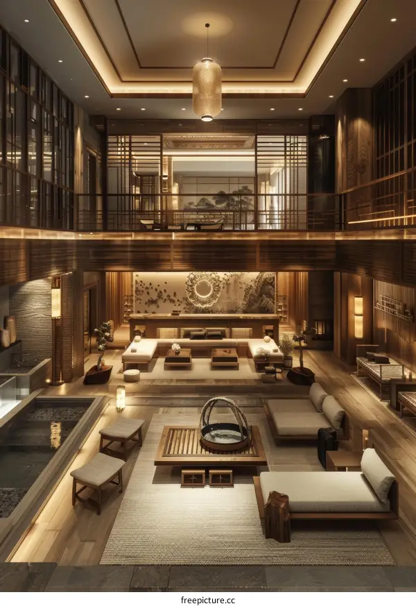 Modern Japanese Style Living Room Interior Design