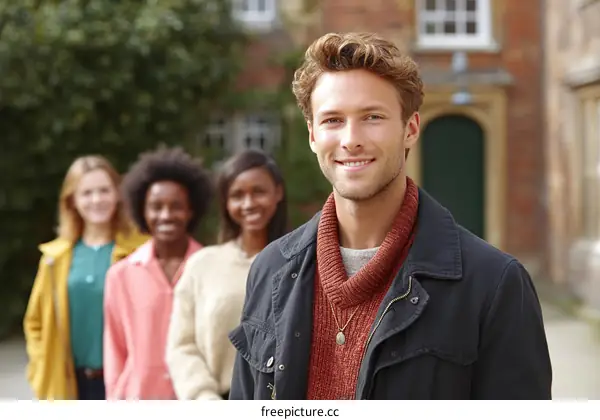 Group of Diverse Students Outdoors