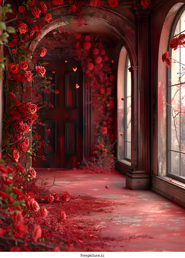 Red rose arch