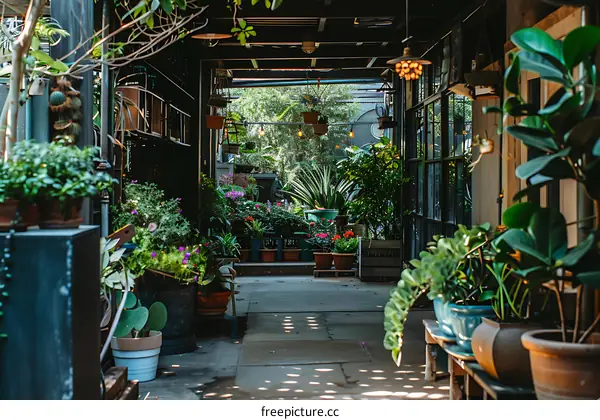 Green Indoor Garden Plants in Pots