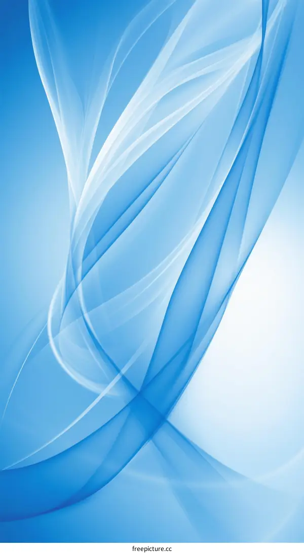 Abstract Blue and White Flowing Lines Design