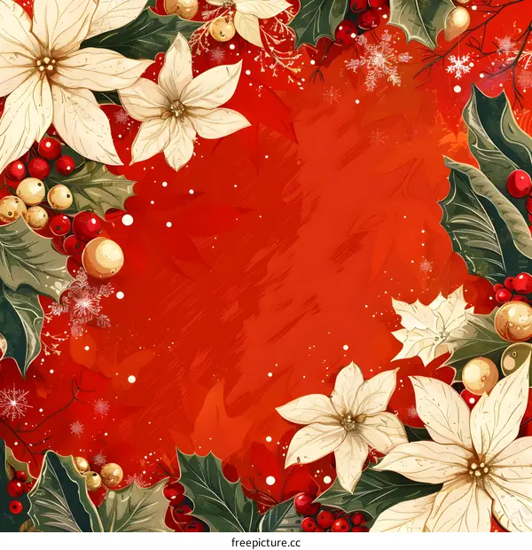 Christmas Floral Frame