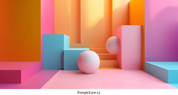 Abstract Colorful Shapes Background Design