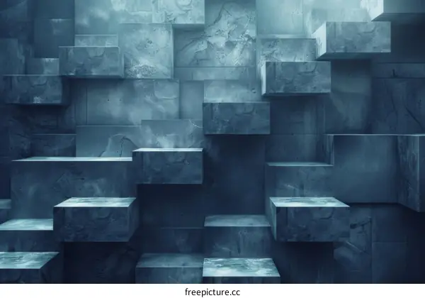 Blue Concrete Blocks