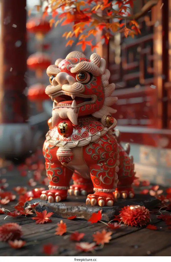 Chinese Lion Dance Performance