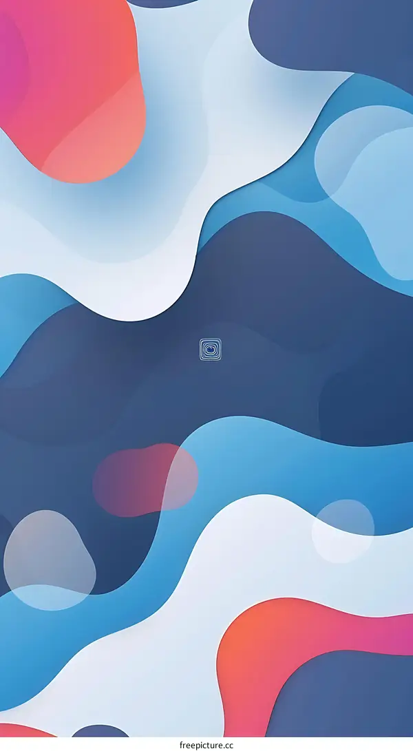 Abstract Colorful Wavy Shapes Background