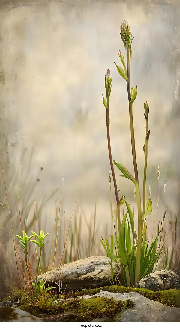 Nature Photography Of Plants Growing On Rocks