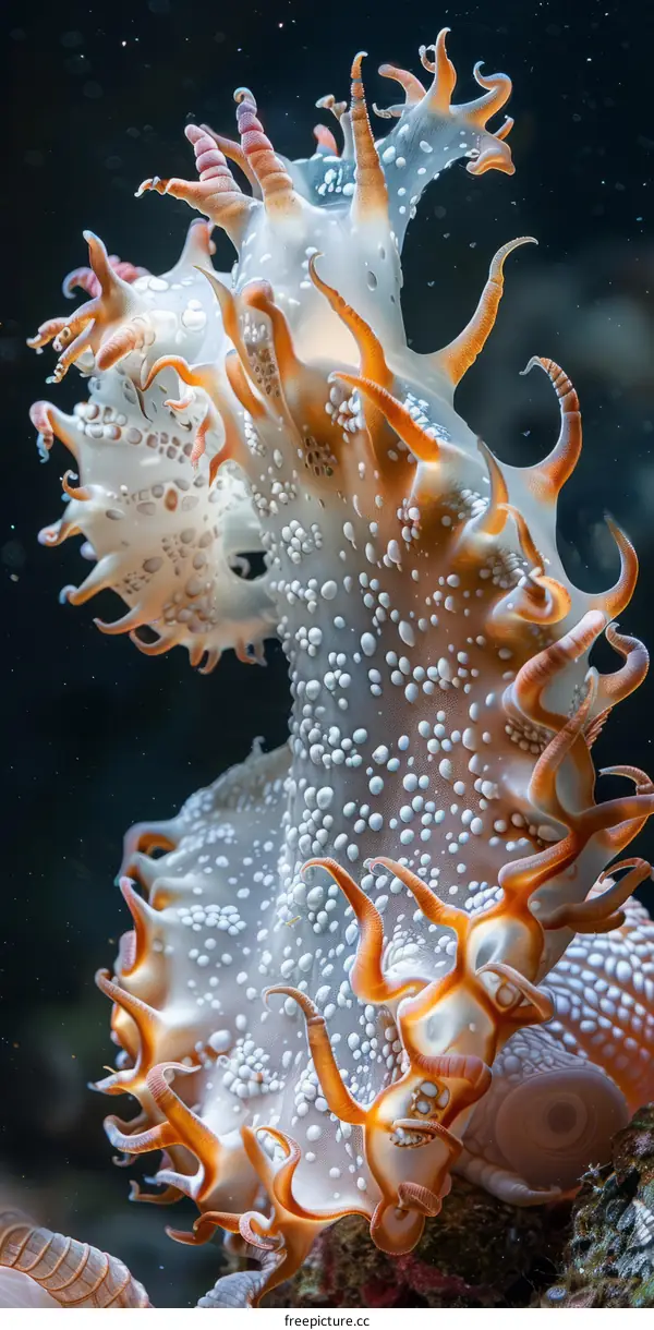 Underwater Close Up of a Colorful Sea Anemone