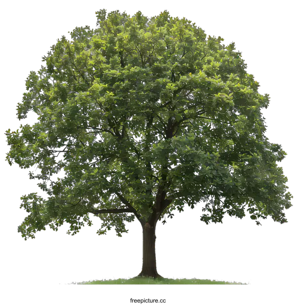 [Transparent Background PNG]Green Tree Isolated on White Background