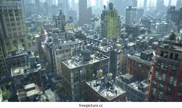 Ruins of a City After the Apocalypse