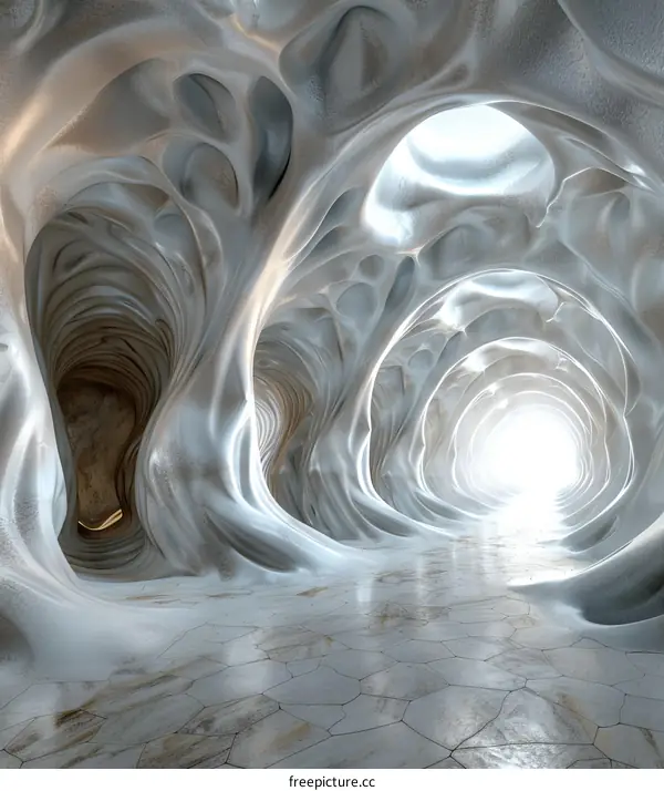 Futuristic Organic Cave Tunnel