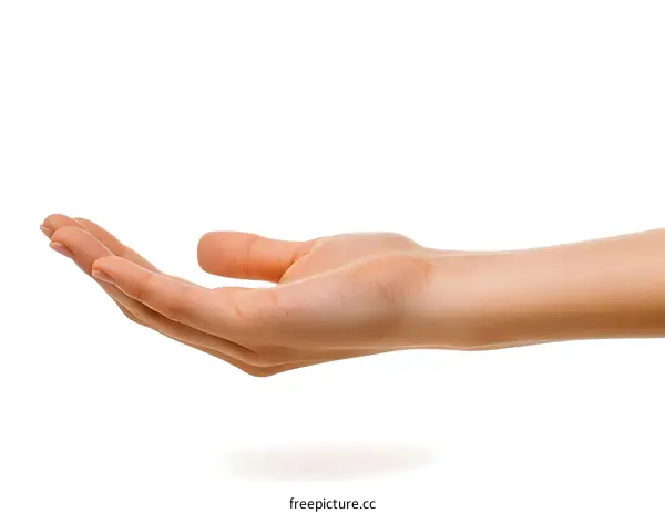 An open hand with the palm facing up
