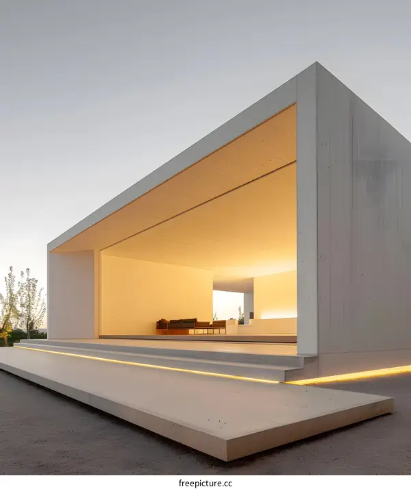 Modern Minimalist Architecture With Concrete and Glass Walls