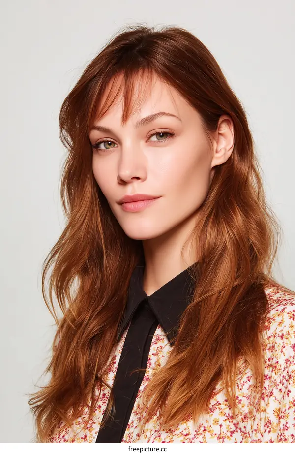 Portrait of a Woman with Beautiful Red Hair