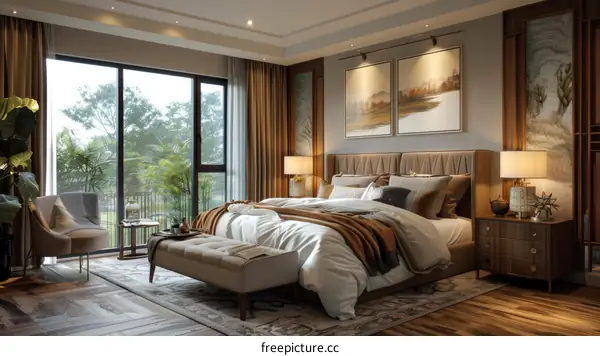 Luxury Bedroom Interior Design Illustration