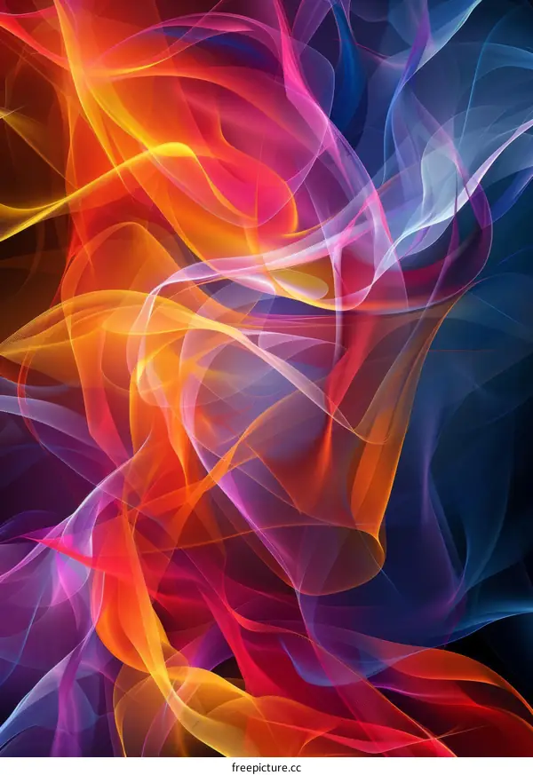 Abstract Colorful Flowing Lines