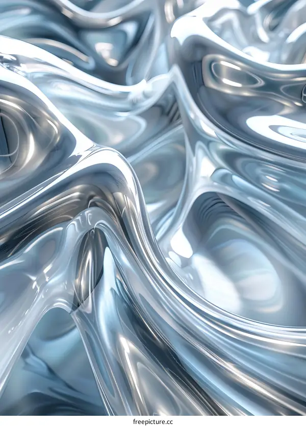Abstract Metal Waves Background