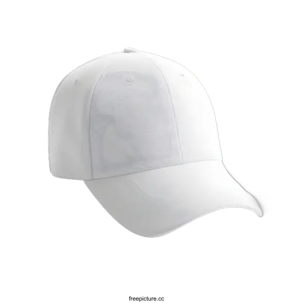 [Transparent Background PNG]Blank White Baseball Cap Mockup Isolated on White Background