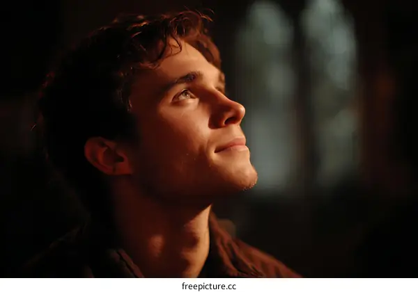 Close-up Portrait of a Young Man