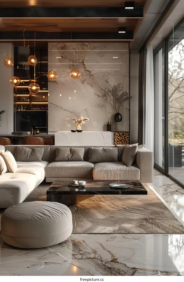 Modern minimalist living room