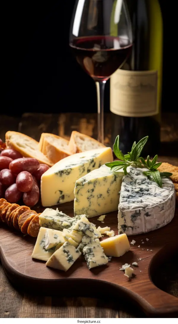Blue cheese and red wine
