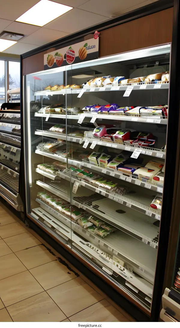 Refrigerator With Variety Of Food Products