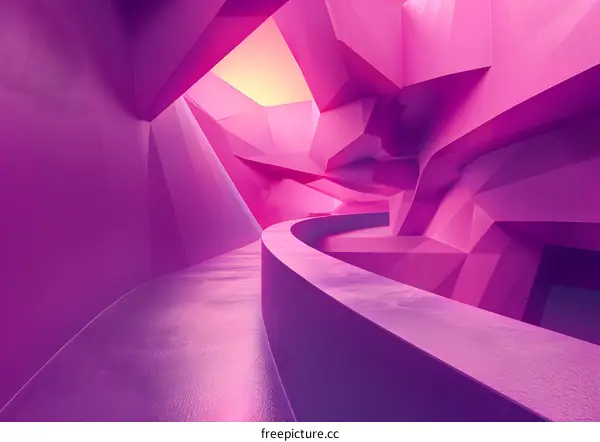 Abstract purple hallway background