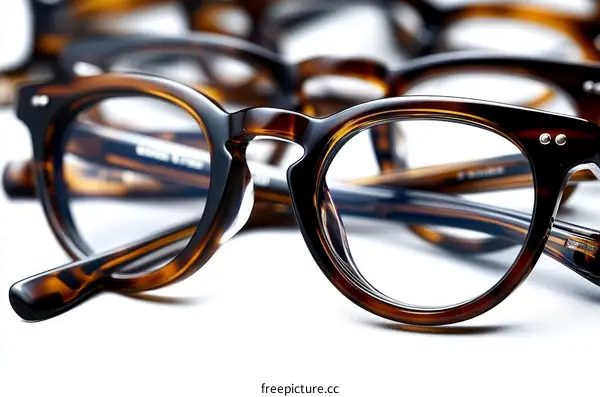 Closeup of Stylish Tortoise Shell Eyeglasses