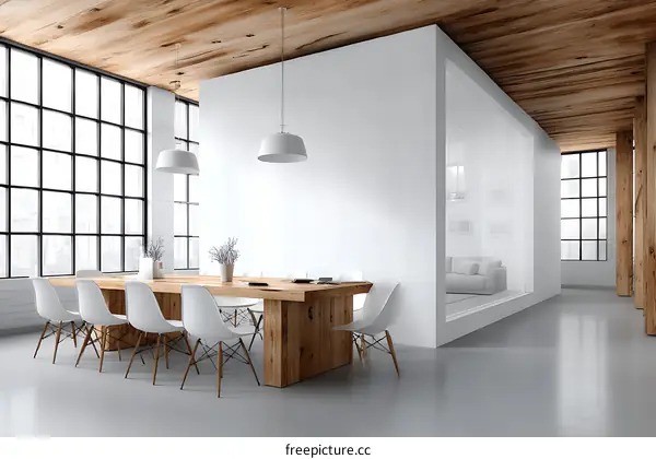 Modern Industrial Loft Dining Area Design
