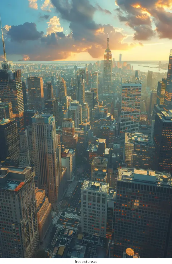 New York City Skyline at Sunset