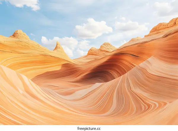 Arizona Wave Rock Formation Desert Landscape