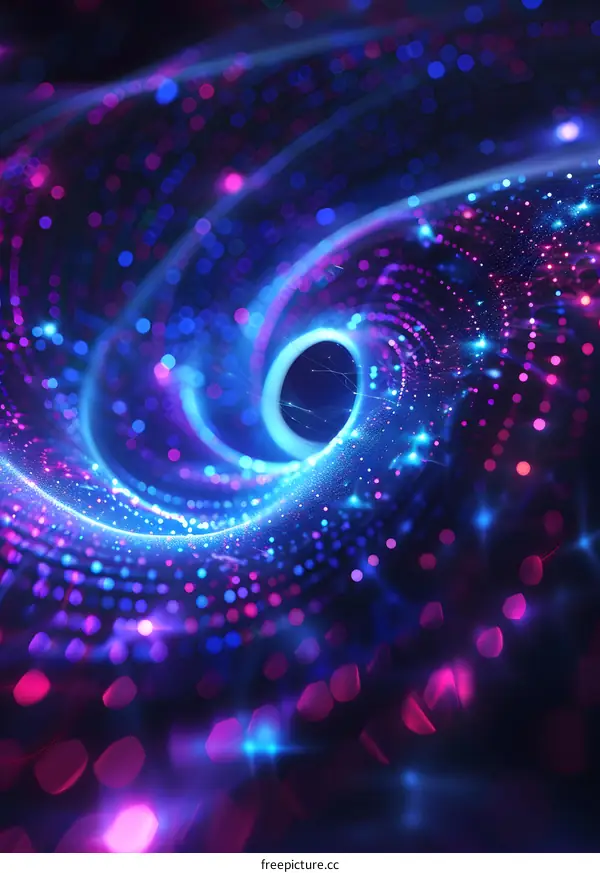 Abstract Blue and Pink Swirls