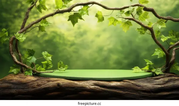 Nature Scene with Green Forest Background