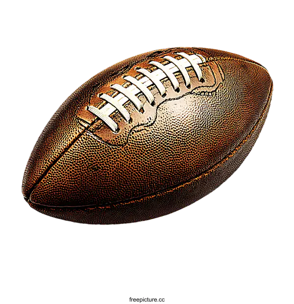 [Transparent Background PNG]Close-up of a Vintage American Football