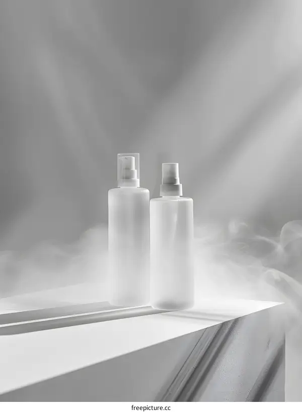 Minimalist Skincare Packaging on White Surface