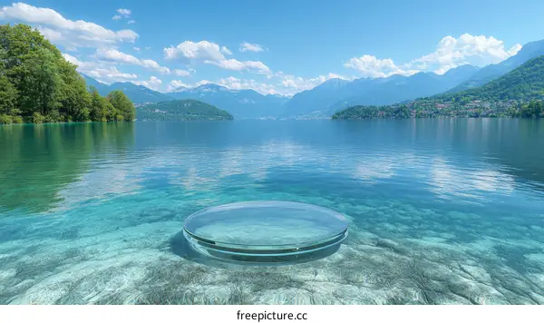 Crystal Platform on a Mountain Lake