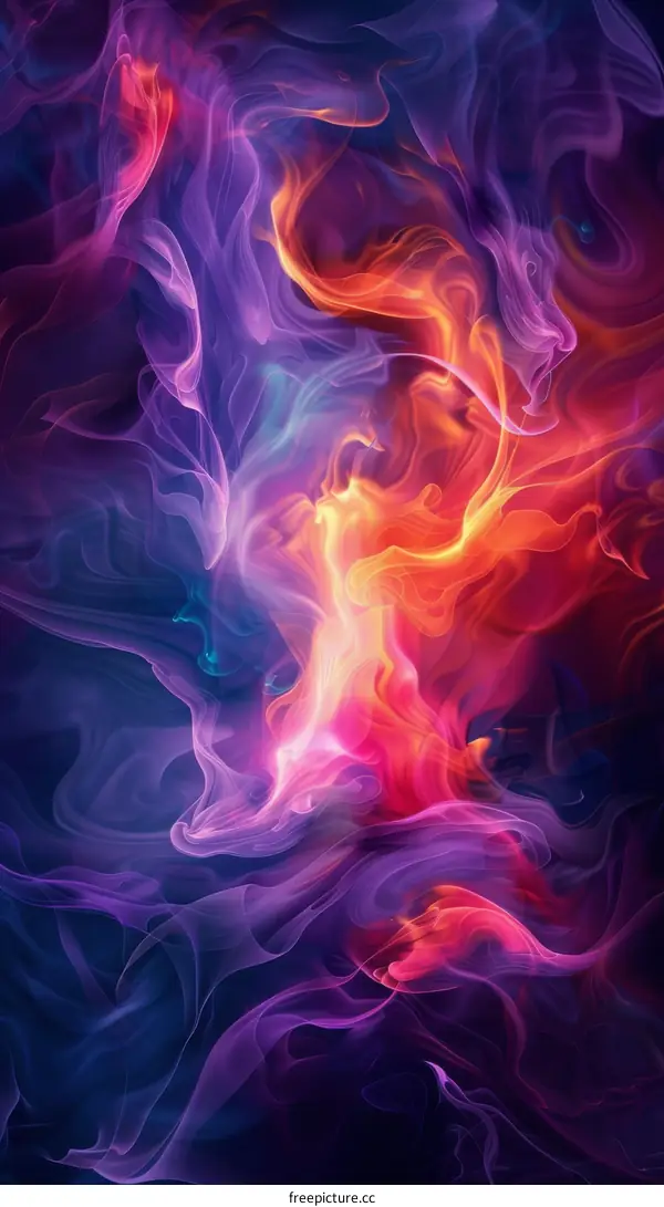 Fiery Abstract Art: Fire and Ice