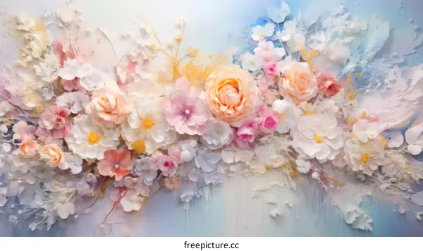 Pink and white flowers