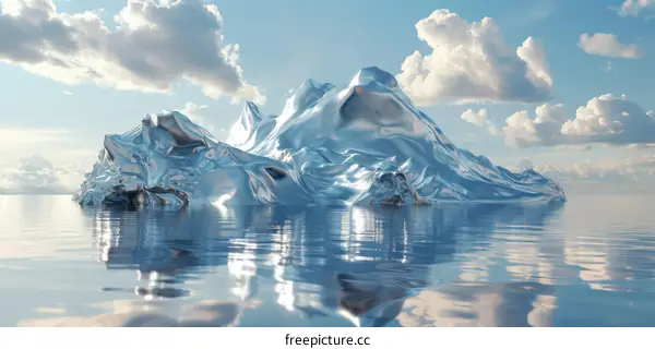 Abstract Iceberg in a Calm Sea