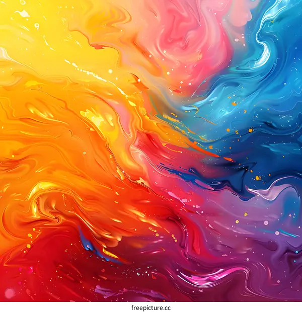 Colorful liquid painting