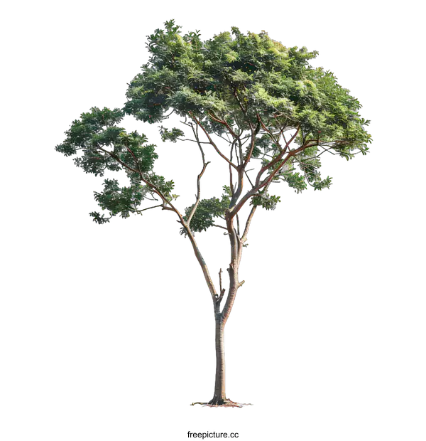 [Transparent Background PNG]Green Tree Isolated On White Background